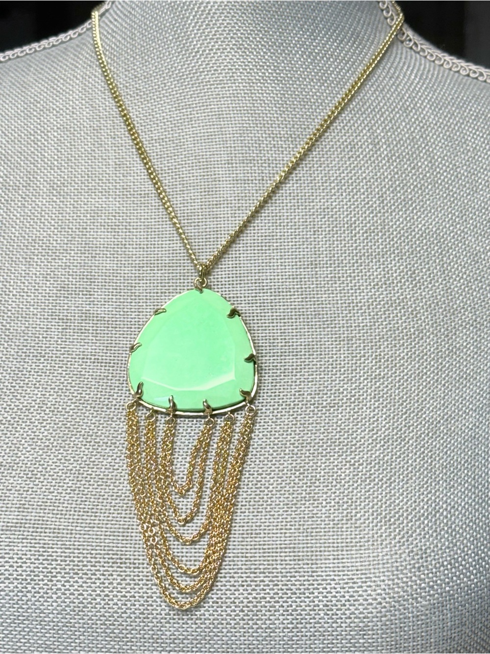 Kendra Scott Vintage Ashlynn Gold Necklace in Mint